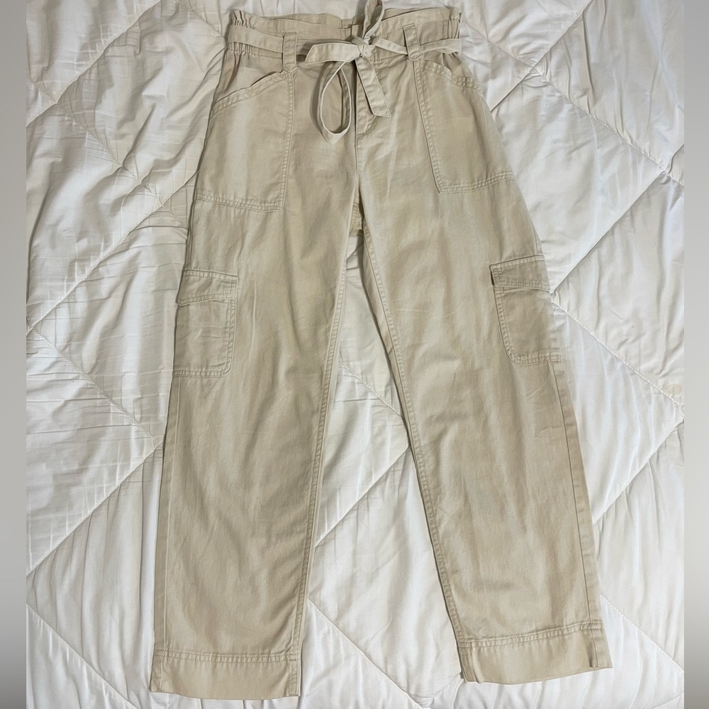Old Navy High Waisted Khaki Cargo Pants